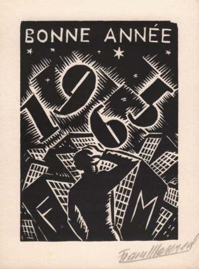 Houtsnede van Frans Masereel (B) uit 1965