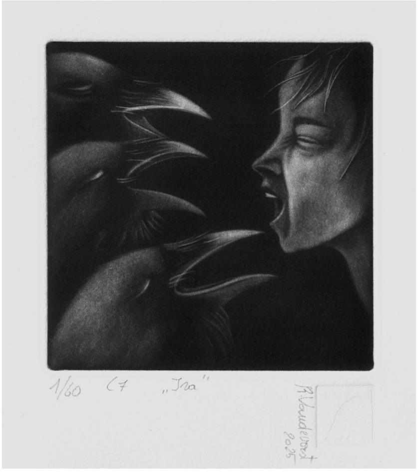 Afb. 11 Ira (Woede): het uitschreeuwen van onbedwingbare woede.