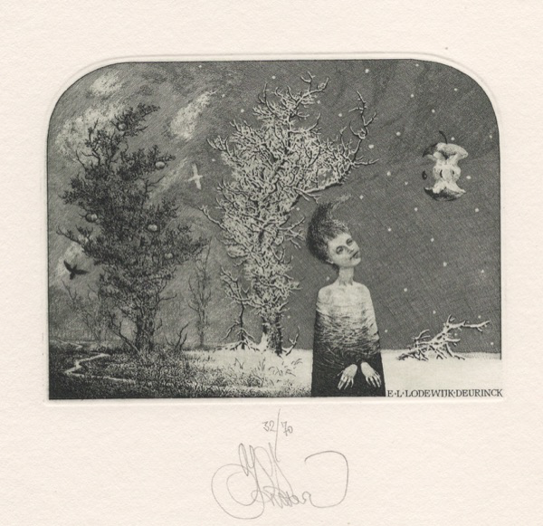 Ets/aquatint / mezzotint van Konstantin Kalinovich (UKR) uit 1998