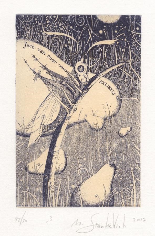 Ets/aquatint / mezzotint van Mariya Stankevich (Belarus) uit 2017