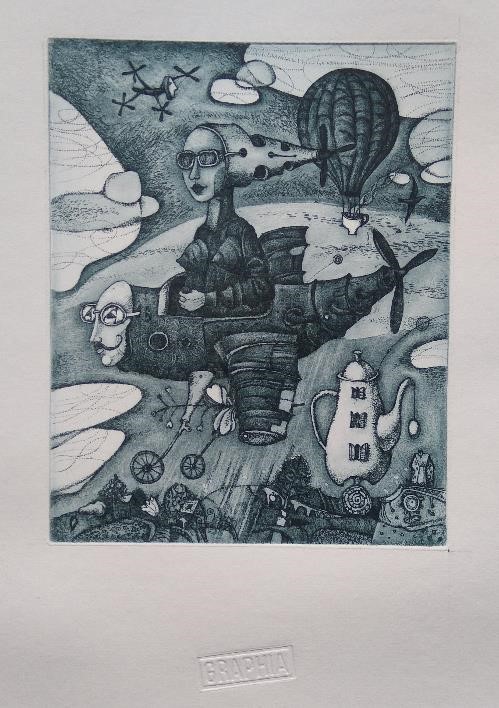 ‘Flight’ - ets/ aquatint - 2020