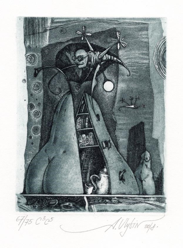 ‘House/ Pear’ – opus 54 – ets/ aquatint - 2018